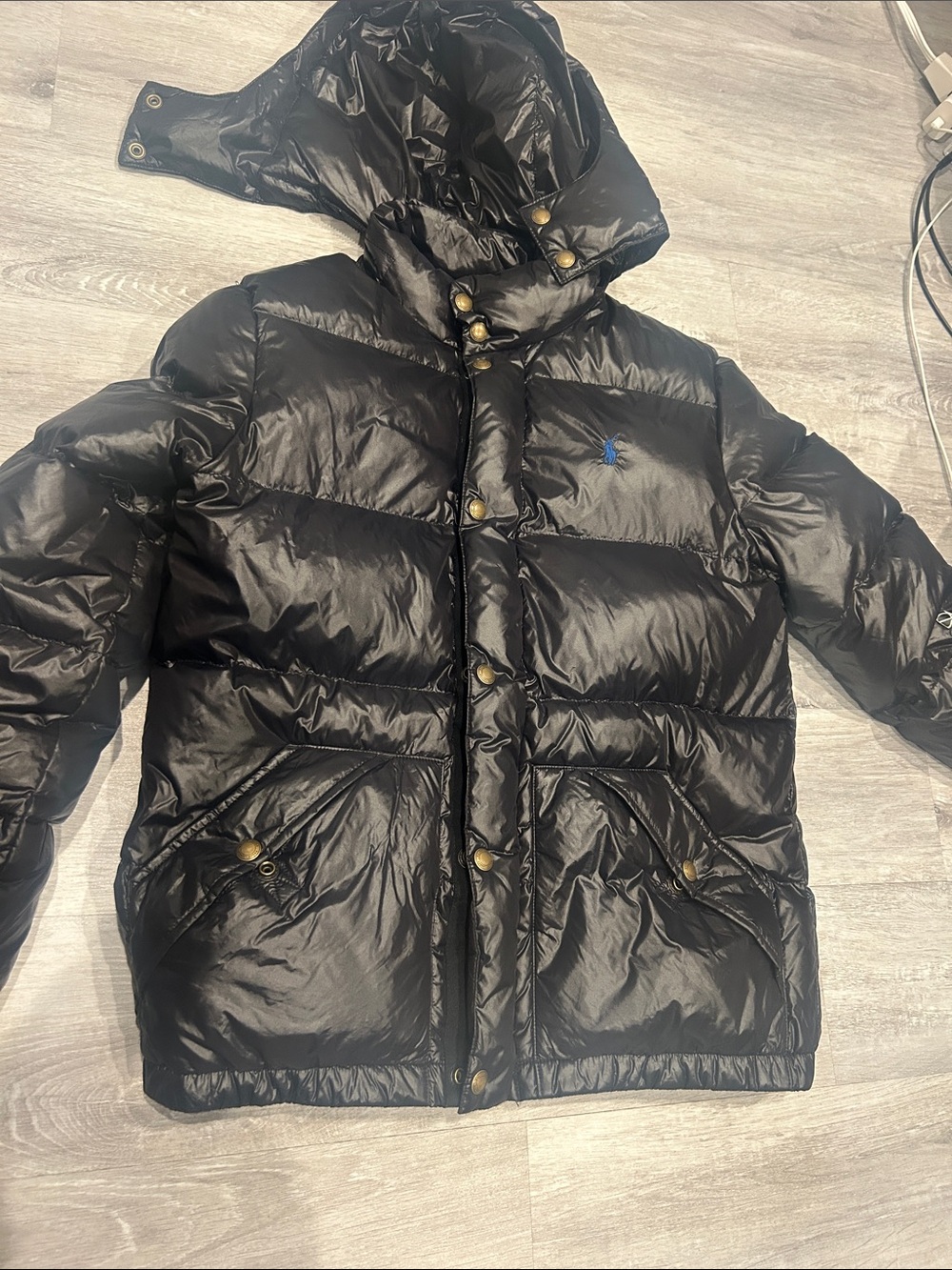 Polo by Ralph Lauren Black Quilted Puffer Coat with Hood